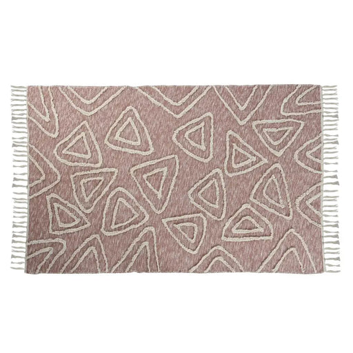 Килим DKD Home Decor Розов теракота Бял Ресни Град (120 x