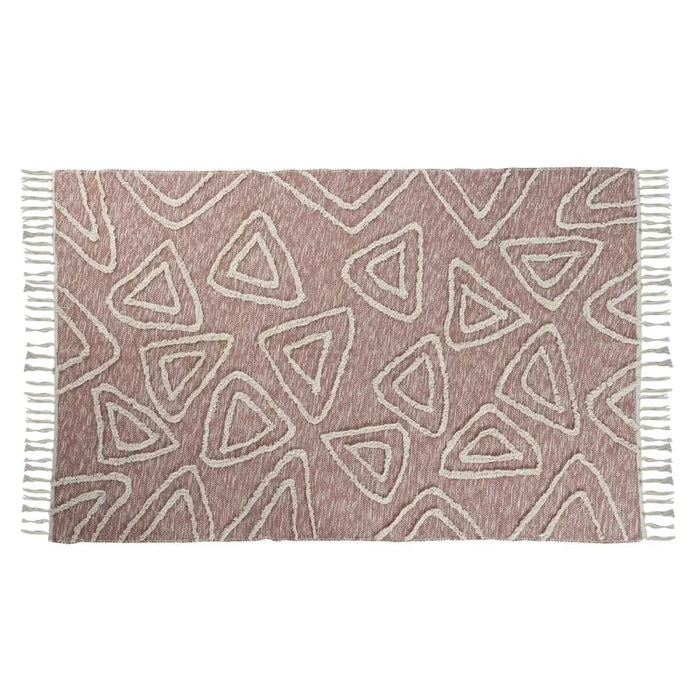 Килим DKD Home Decor Розов теракота Бял Ресни Град (120 x