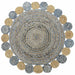 Килим DKD Home Decor Син Многоцветен Индианец (200 x 200 x