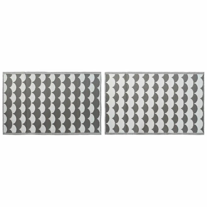 Килим DKD Home Decor Сив Вълни Бял (2 броя) (120 x 180 cm)