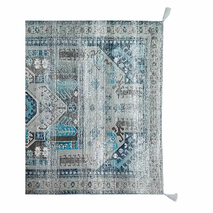 Килим DKD Home Decor Завършек със състаряващо покритие Син