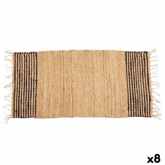 Килим Gift Decor Черен Естествен Райета 70 x 1 x 140 cm (8