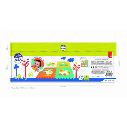 Килим Пъзел Colorbaby 4 Части Превозни Средства 118 x 118