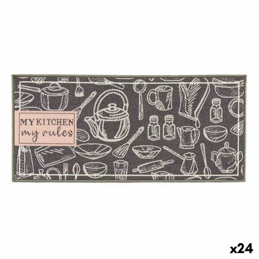 Килим Kinvara My Kitchen Сив 40 x 90 cm 40 x 0,05 x 90 cm