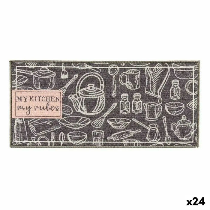 Килим Kinvara My Kitchen Сив 40 x 90 cm 40 x 0,05 x 90 cm