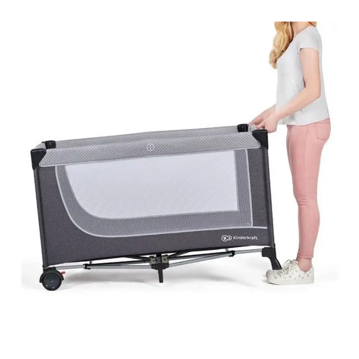 KinderKraft кошара за пътуване LEODY сива