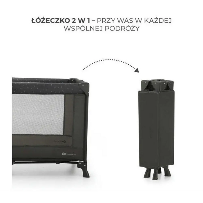 KinderKraft Пътно креватче JOY LIGHT GREY
