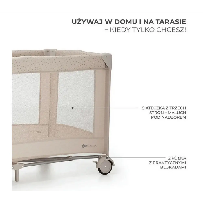 Kinderkraft Пътно креватче Joy 2 бежово