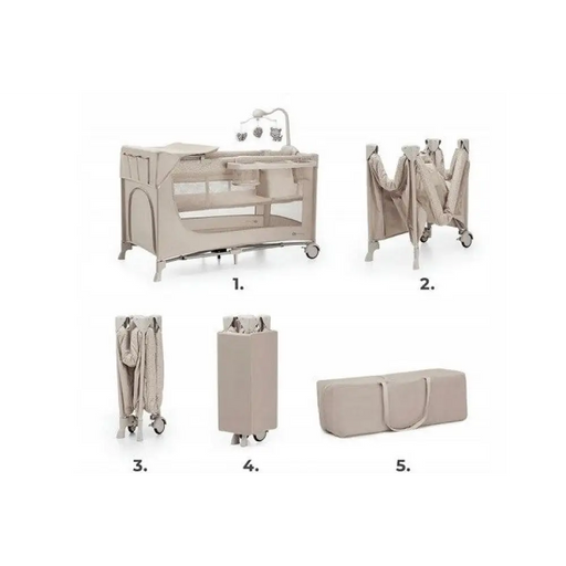 KinderKraft Пътно креватче JOY 2 BEIGE