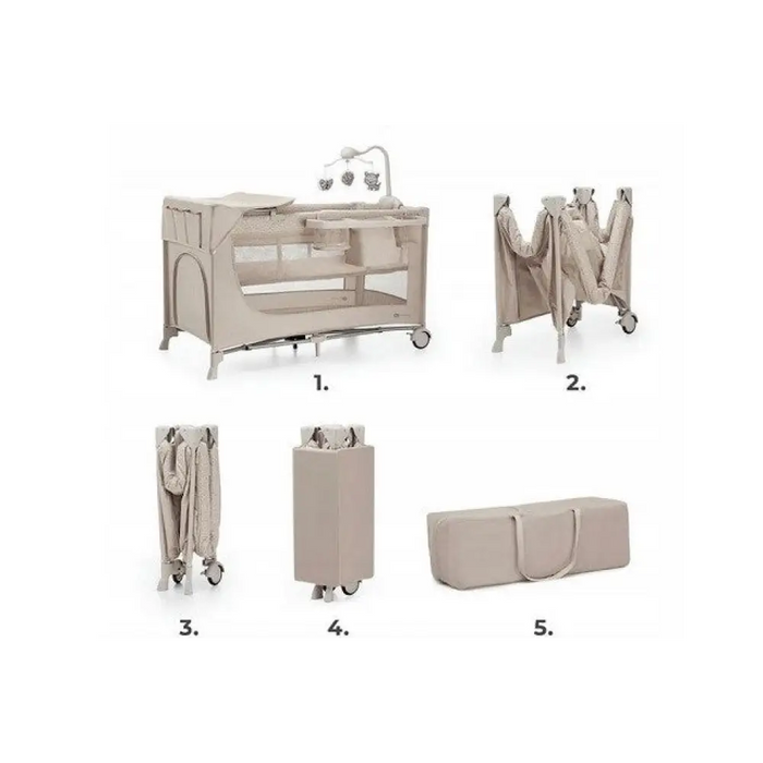 KinderKraft Пътно креватче JOY 2 BEIGE