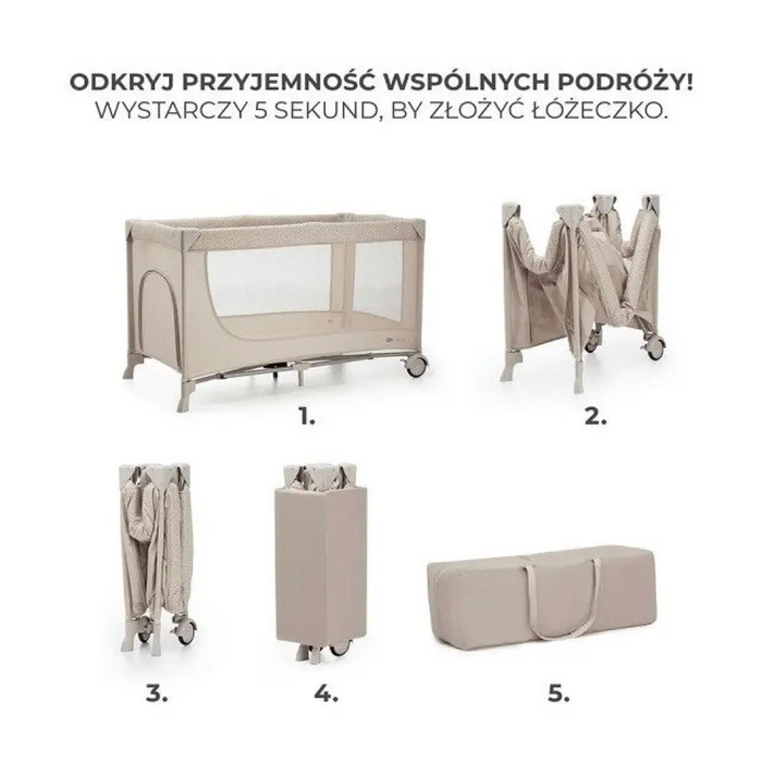 Kinderkraft Пътно креватче Joy 2 бежово