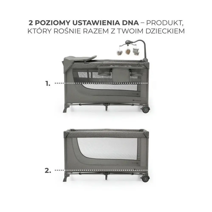 KinderKraft Пътно креватче JOY 2 ТЪМНО СИВО