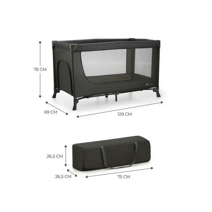 KinderKraft Пътно креватче JOY LIGHT GREY