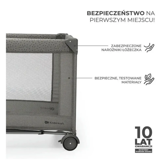 KinderKraft Пътно креватче JOY 2 ТЪМНО СИВО
