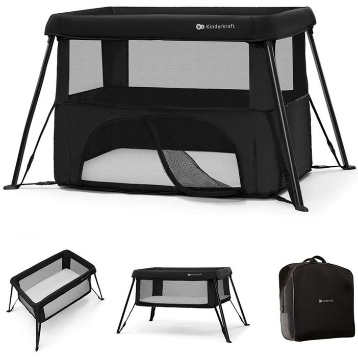 Бебешка кошара KinderKraft - Cami, Black