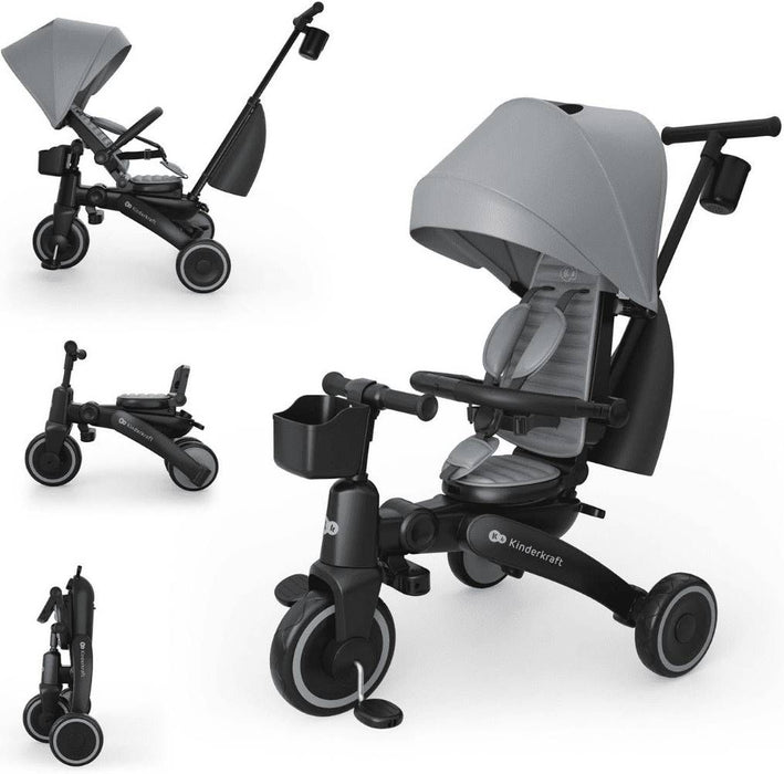 Сгъваема триколка KinderKraft - Jazz 3, Grey