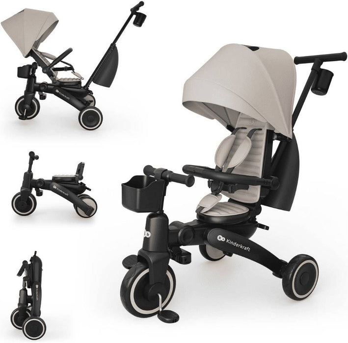 Сгъваема триколка KinderKraft - Jazz 3, Beige