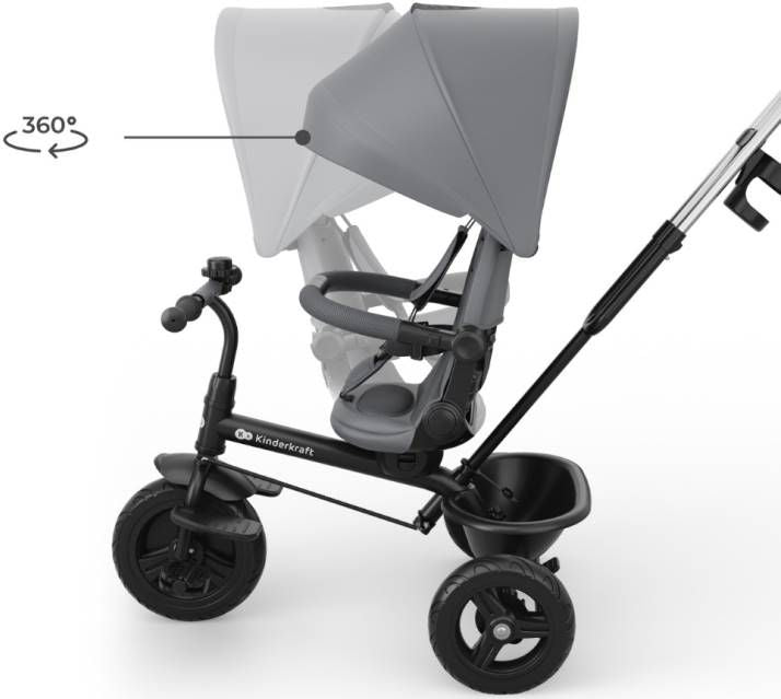 Триколка KinderKraft - Aston 2 Plus, Grey