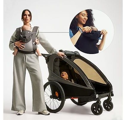 Ергономична раница за бебе KinderKraft - Carrybee, сивa