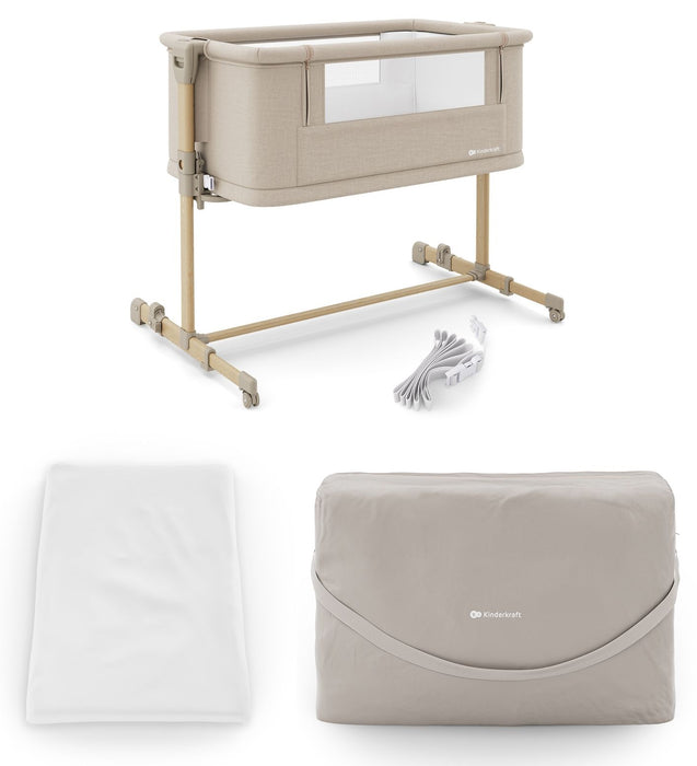 Бебешка кошара KinderKraft - Nestee Grow 2, Beige