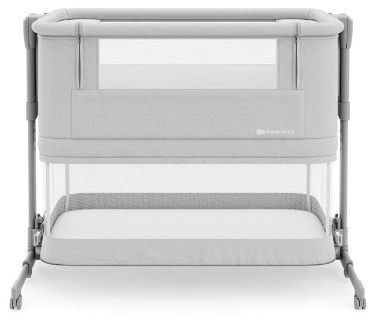 Бебешка кошара KinderKraft - Nestee Grow 2, Light Grey