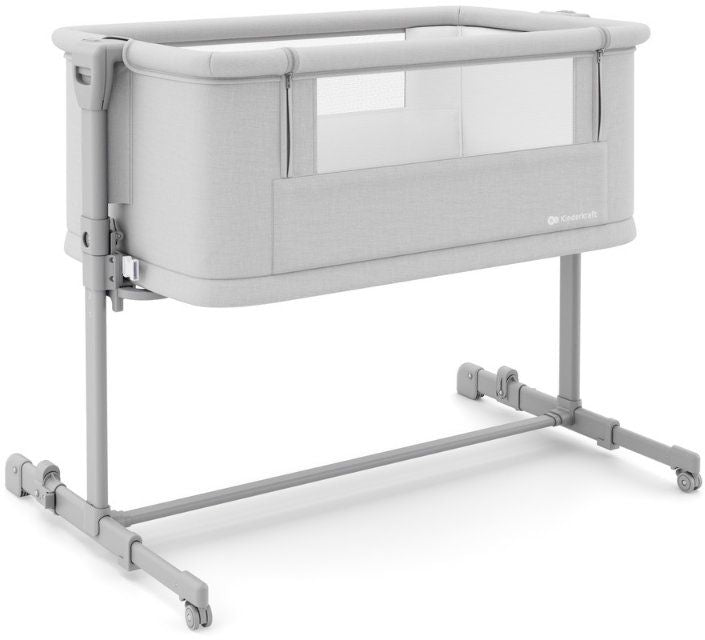 Бебешка кошара KinderKraft - Nestee Grow 2, Light Grey