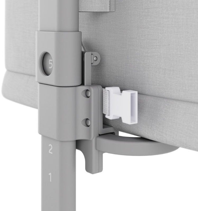 Бебешка кошара KinderKraft - Nestee Grow 2, Light Grey