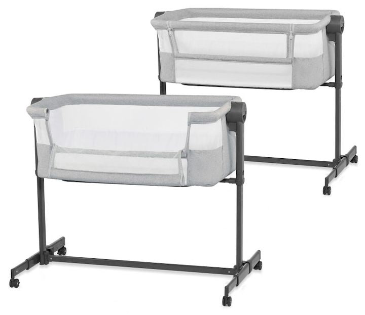 Бебешка кошара KinderKraft - Nestee Grow 2, Light Grey