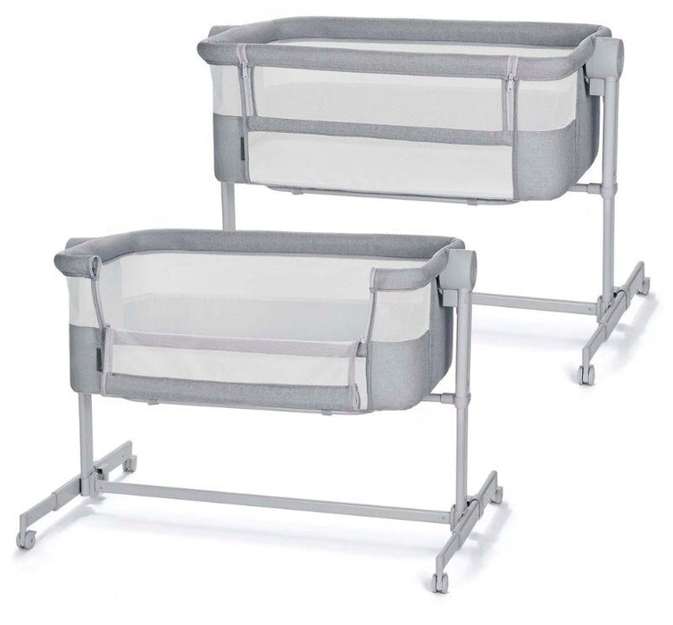 Бебешка кошара KinderKraft - Nestee UP 2, Light Grey