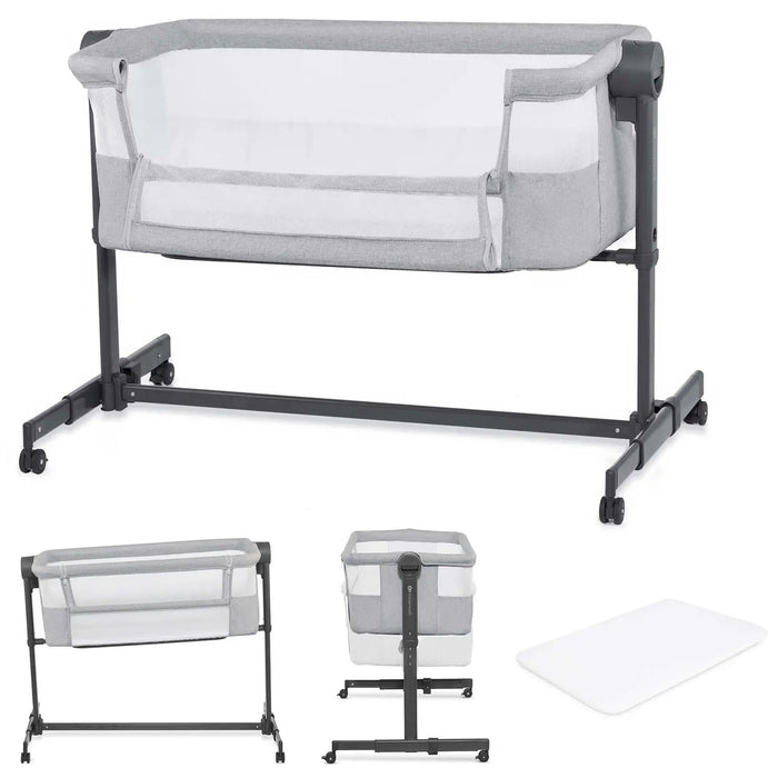 Бебешка кошара KinderKraft - Nestee UP 2, Grey