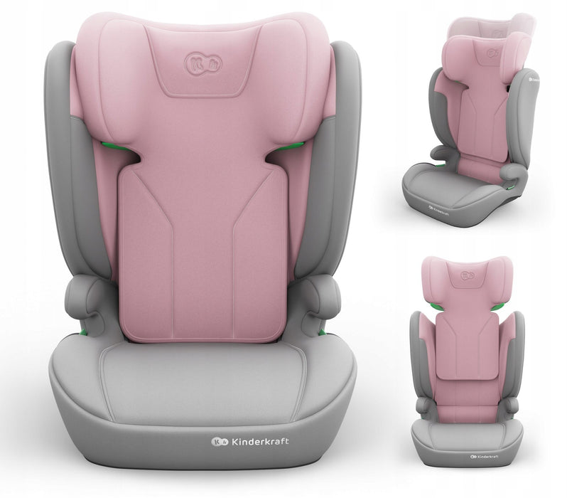 Стол за кола Kinderkraft - I-Spark 2 Plus, i-Size, 100-150 cm, Pink