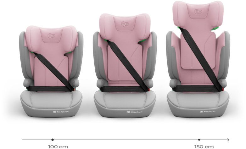 Стол за кола Kinderkraft - I-Spark 2 Plus, i-Size, 100-150 cm, Pink