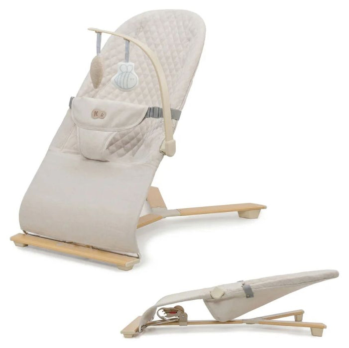 Бебешки шезлонг KinderKraft - Mimi, Wood/Beige