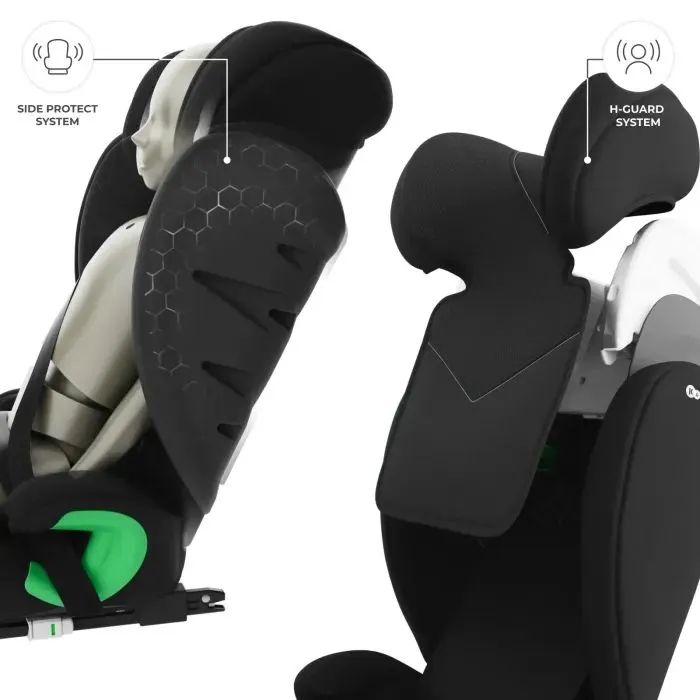 Стол за кола Kinderkraft - Junior Fix 2 Plus, IsoFix, i-Size, 100-150 cm, Black