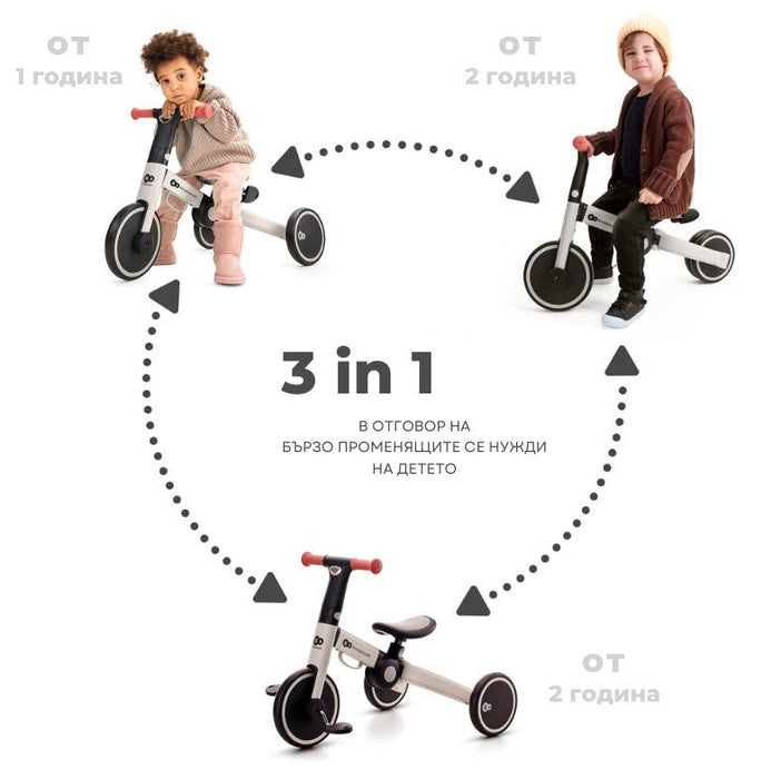 Триколка 3 в 1 KinderКraft - 4trike, Yellow