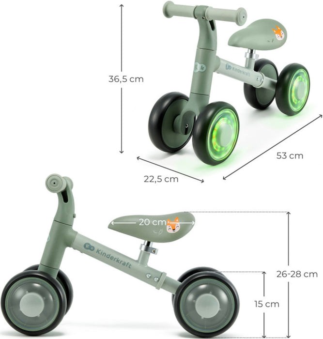 Колело за баланс KinderKraft - Cutie Flash, зелено