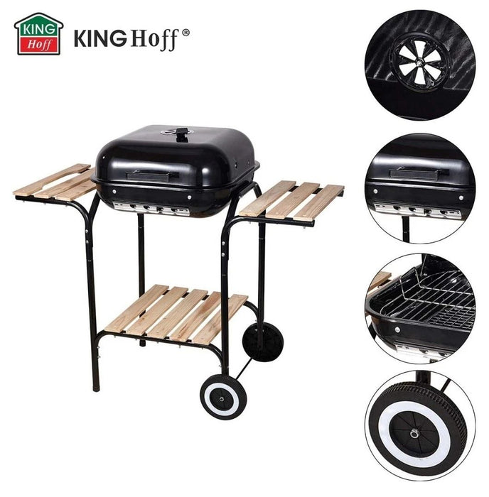 Барбекю на дървени въглища Kinghoff - KH 2034, 96 х 49 х 84 cm