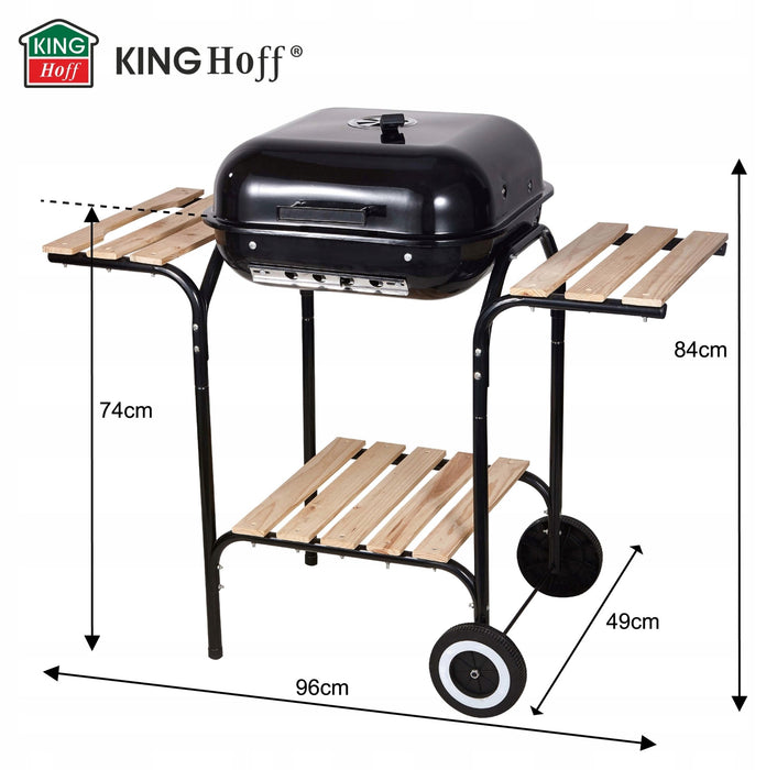 Барбекю на дървени въглища Kinghoff - KH 2034, 96 х 49 х 84 cm