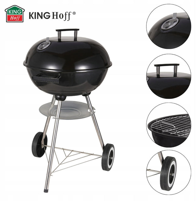 Барбекю на дървени въглища KingHoff - KH 2033, 43 х 43 х 74 cm