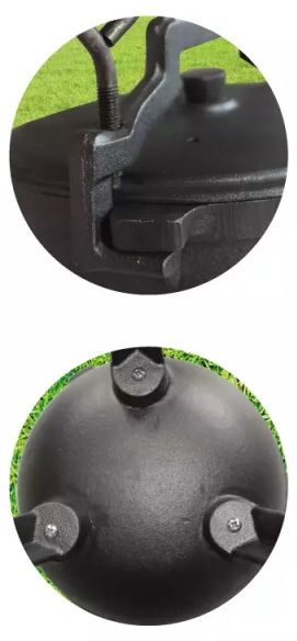 Чугунен ловджийски котел с капак Kinghoff - KH 2231, 4 l, черен