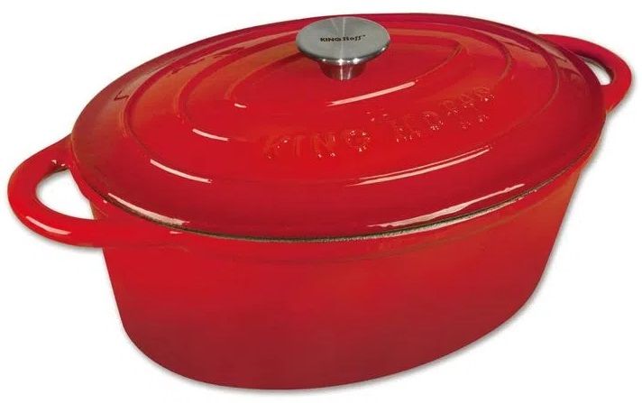 Чугунена тенджера Kinghoff - 30 cm, 4.5 l, червена