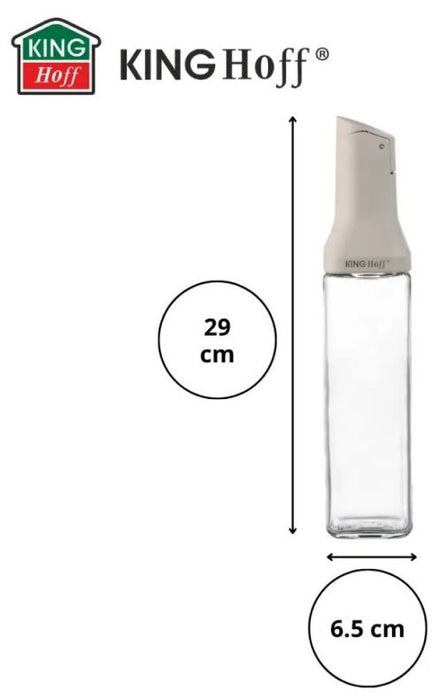 Стъклена бутилка за дресинги Kinghoff - KH 2004, 500 ml, бежов
