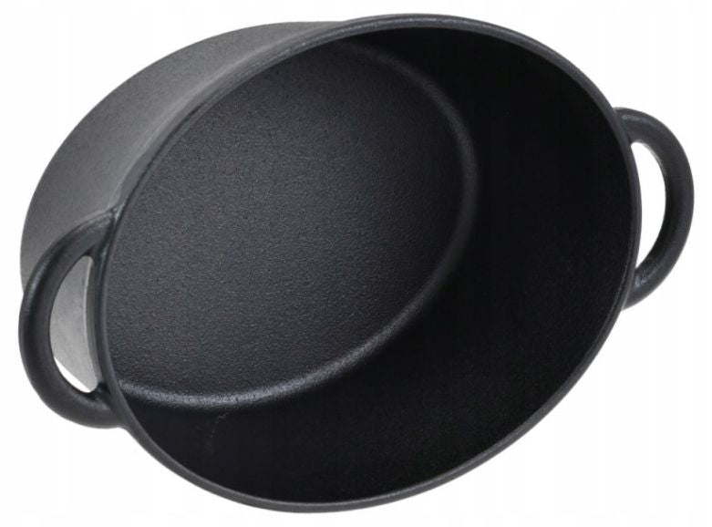 Чугунена тенджера с капак Kinghoff - KH-2255, 4.5 l, черен