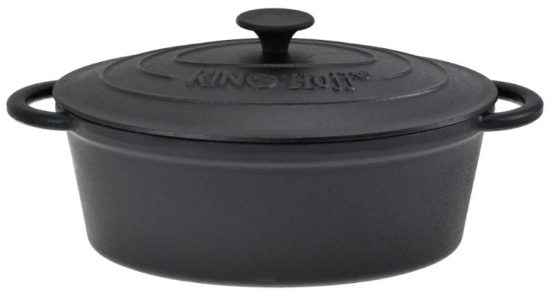 Чугунена тенджера с капак Kinghoff - KH-2255, 4.5 l, черен