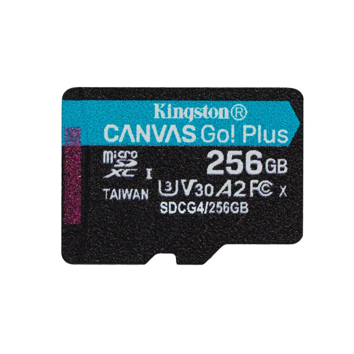 KINGSTON 256GB microSDXC Canvas Go Plus Gen4 200R A2 U3