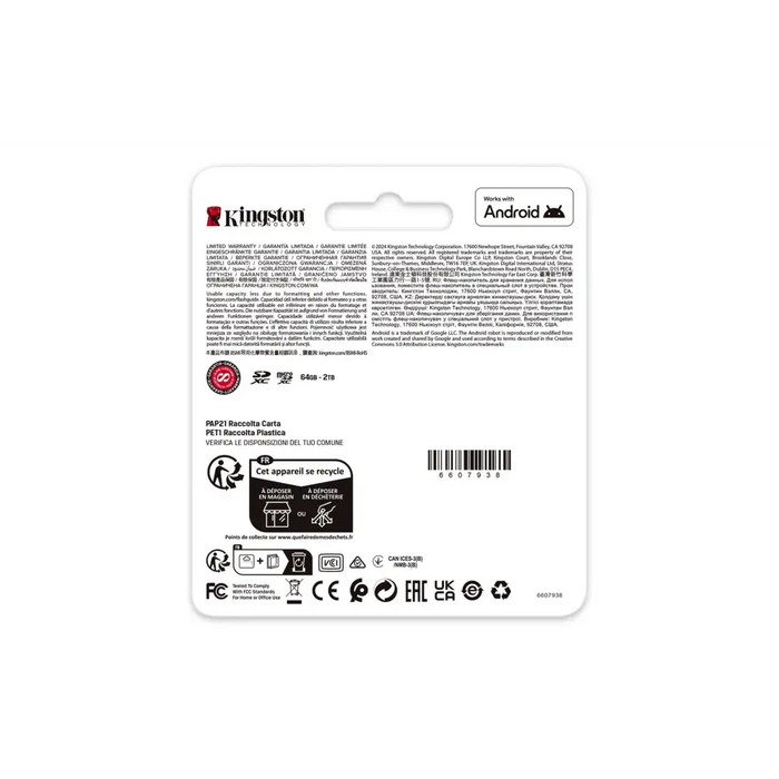 KINGSTON 512GB microSDXC Canvas Go Plus Gen4 200R A2 U3