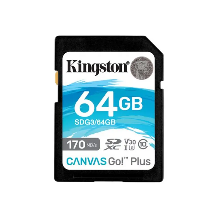 KINGSTON 64GB SDXC Canvas Go Plus 170R C10 UHS-I U3 V30