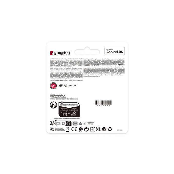 Kingston Technology 512GB micSDXC Canvas Select Plus Gen3