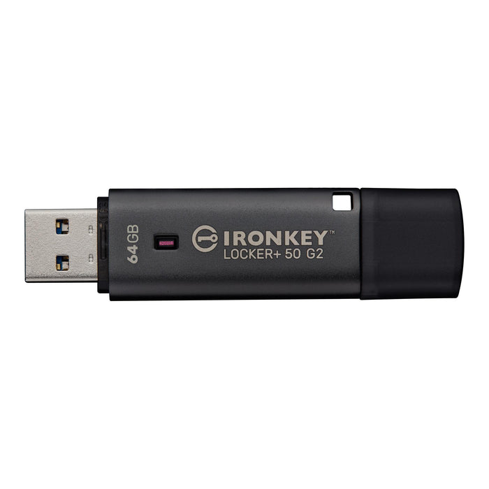 USB памет KINGSTON IronKey Locker+ 50 G2 - 64GB, XTS-AES 256-bit