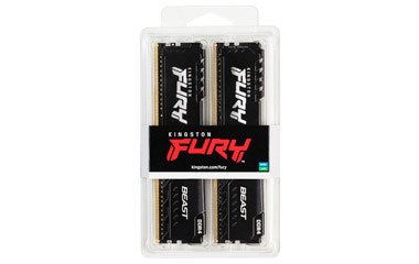 Kingston Technology FURY Beast 16GB 3200MT/s DDR4 CL16 DIMM (комплект от 2) черен